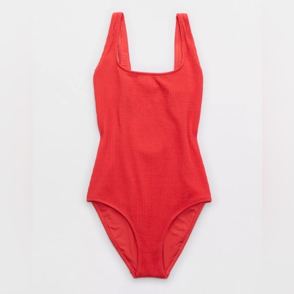 NWT Aerie Crinkle Scoop Full Coverage One Piece Swimsuit - Picture 3 of 5
